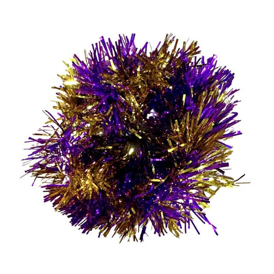 Tinsel Scrunchie, Purple & Gold