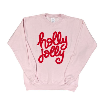 Holly Jolly Sweatshirt, Pink