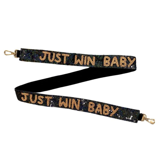 Just Win Baby Purse Strap, Black & Gold