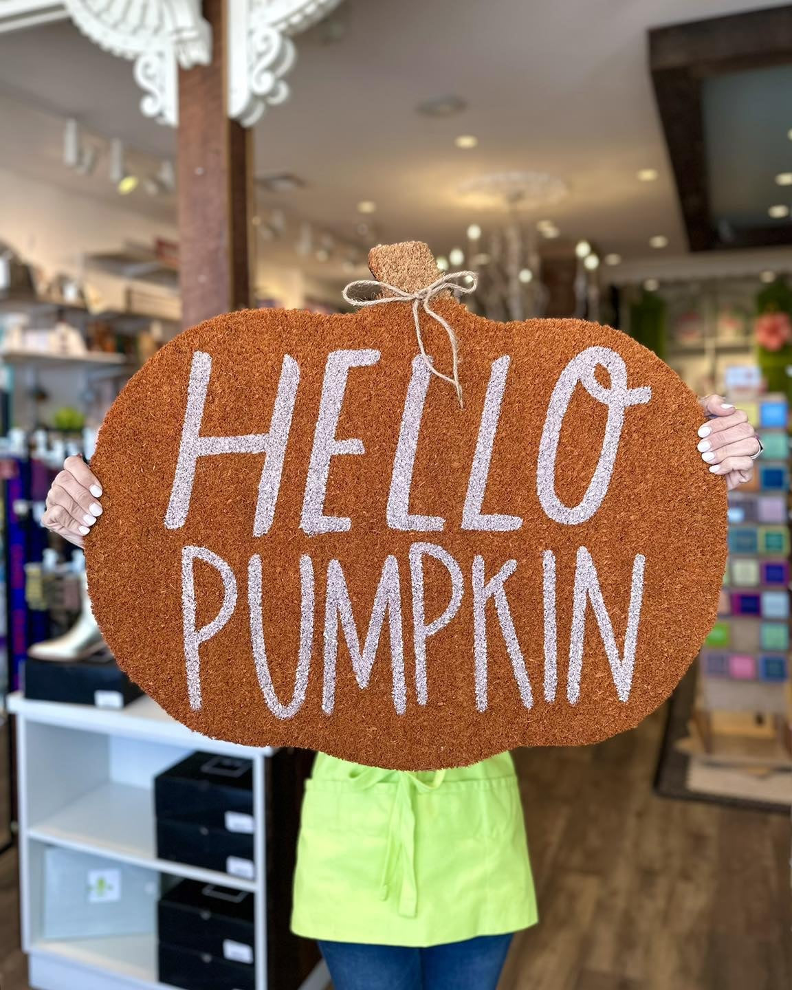 Hello Pumpkin Door Mat