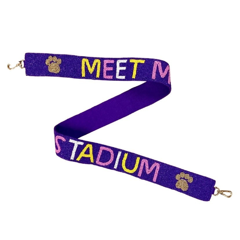 Meet Me at Tiger Stadium Beaded Purse Strap