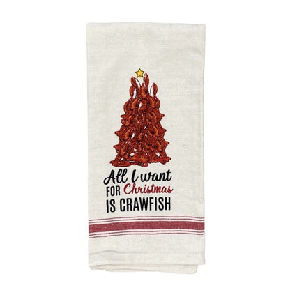 Crawfish Christmas Tree Towel