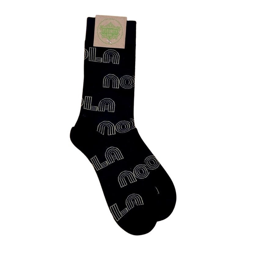 NOLA Socks, Black & Gold