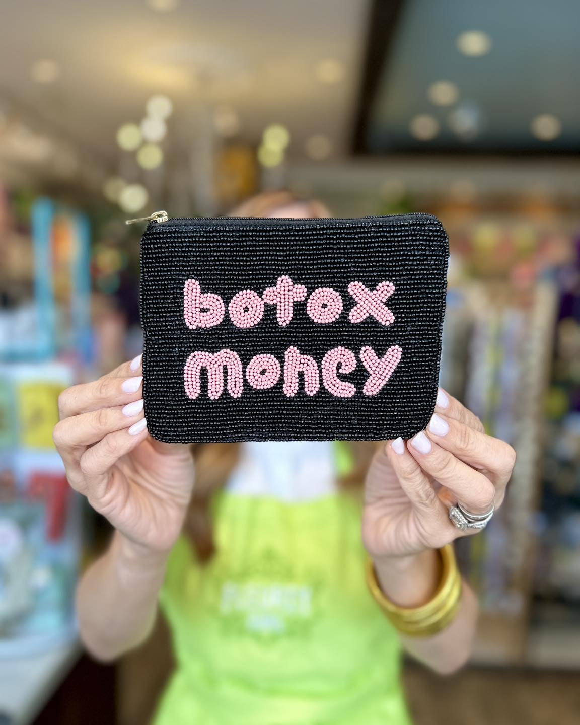 Botox Money Beaded Pouch