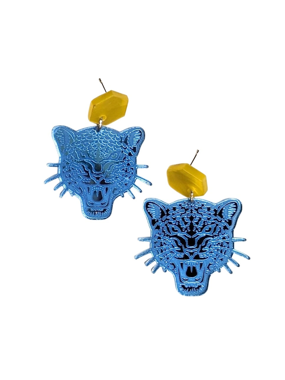 Jaguar Head Acrylic Earrings