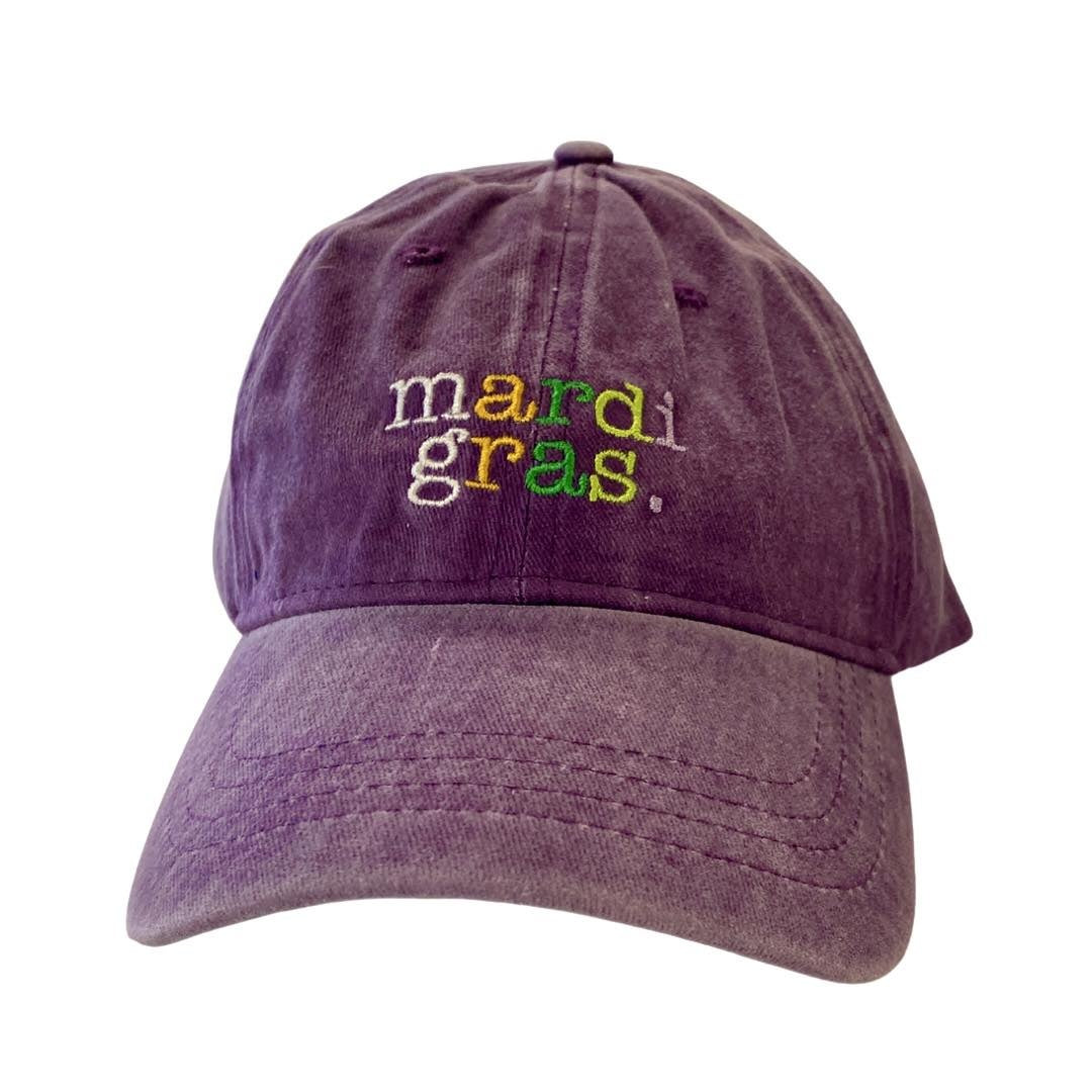 Purple Mardi Gras Baseball Hat