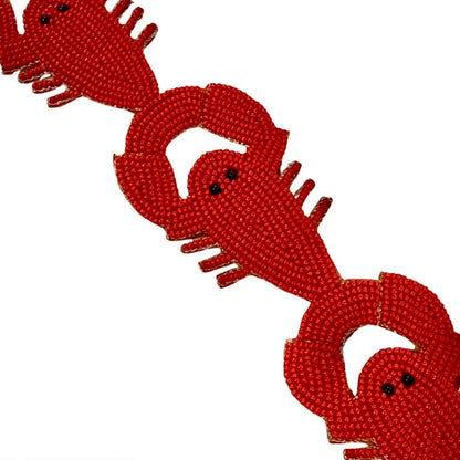 Crawfish Beaded Purse Strap
