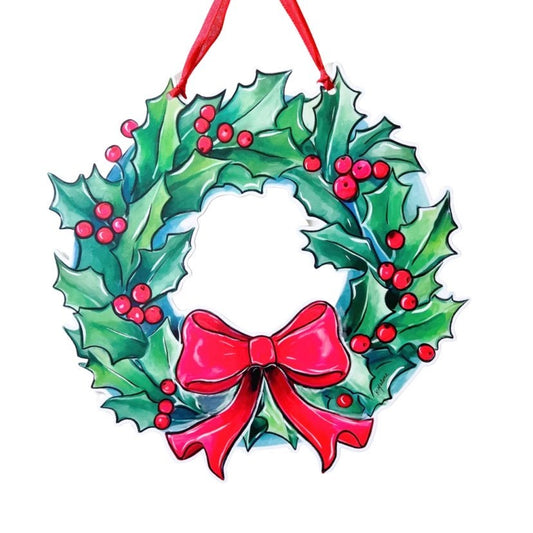 Holly Wreath Door Hanger