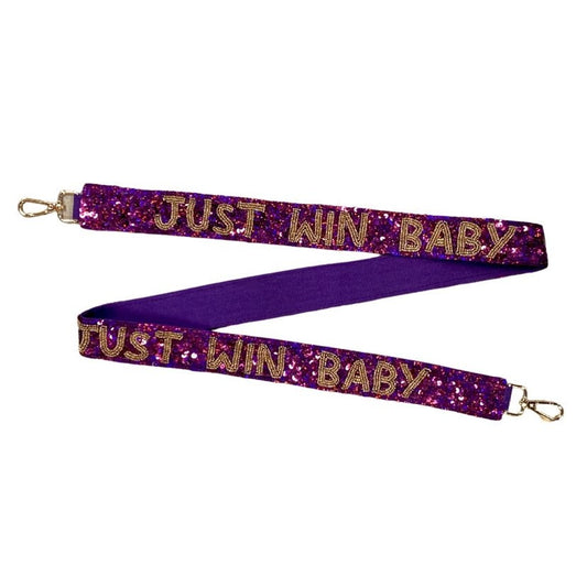 Just Win Baby Purse Strap, Purple & Gold