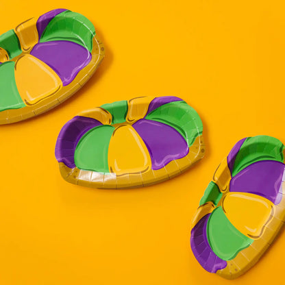King Cake Boot Paper Plates