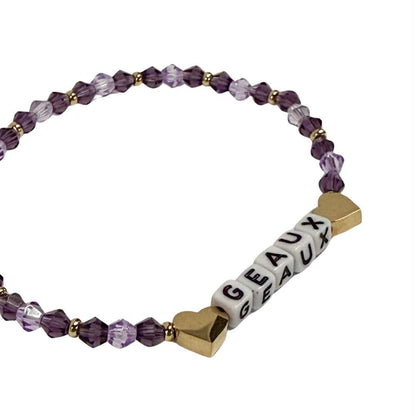 Geaux Beaded Bracelet