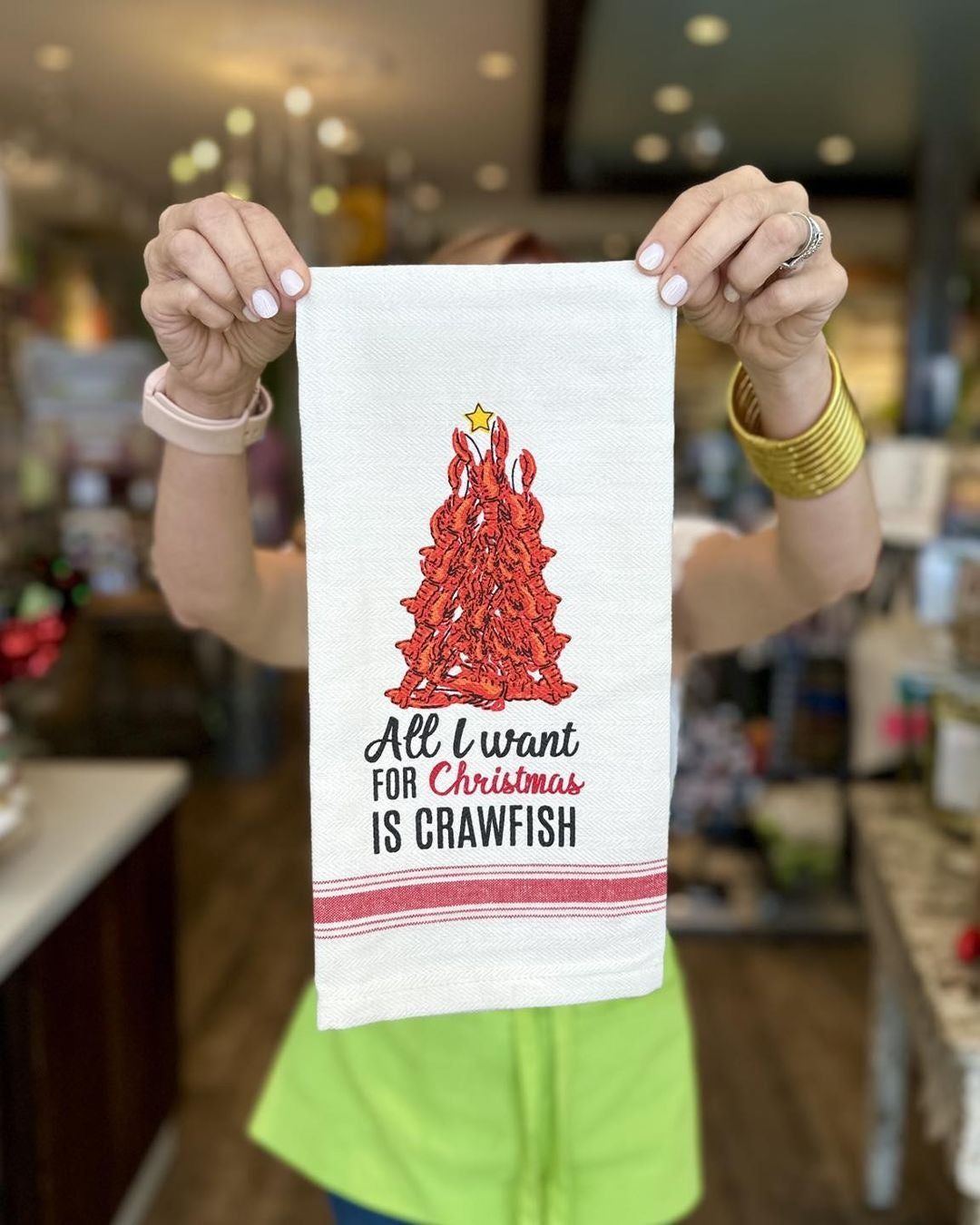 Crawfish Christmas Tree Towel