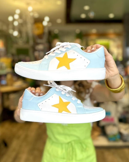 Blue Trim Yellow Star Shoes