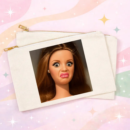 Sarcastic Face Doll Zipper Pouch