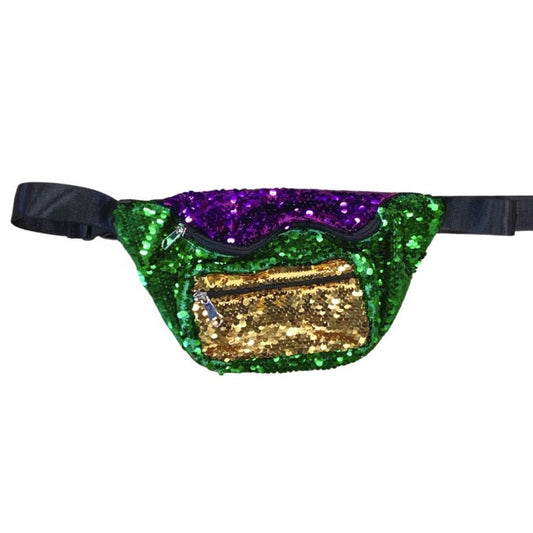 Color Block Sequin Fanny Pack