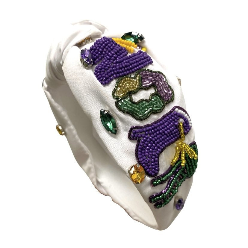 NOLA Beaded Mardi Gras Headband