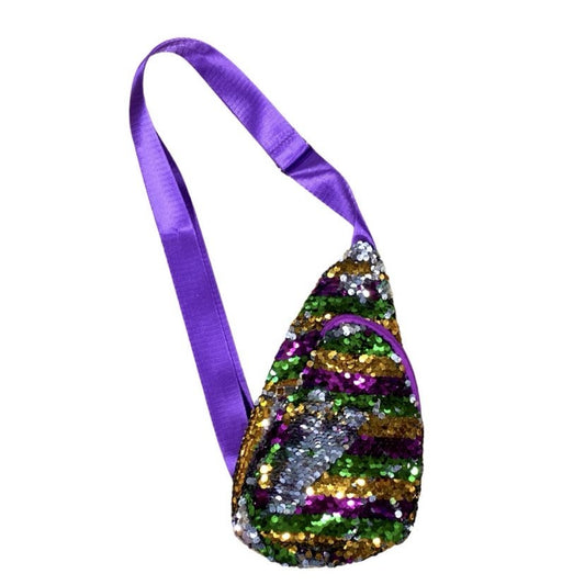 Mardi Gras Sequin Crossbody Pack