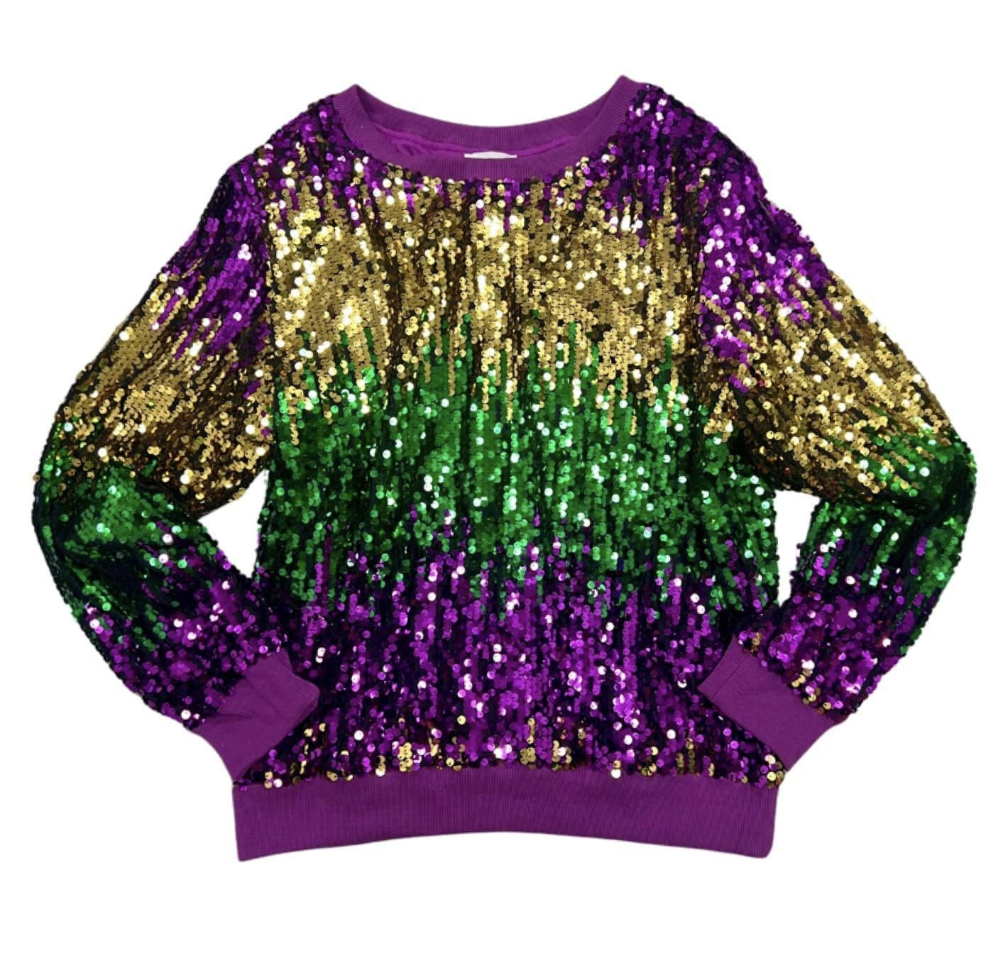 Purple Sequin Pullover