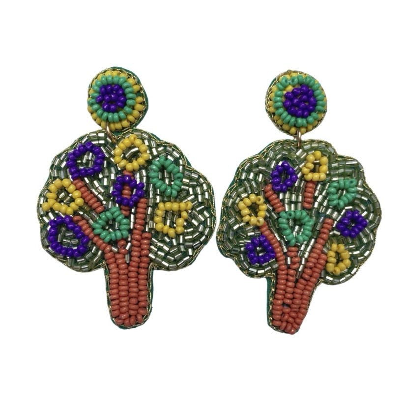 Bead Tree Beaded Earrings