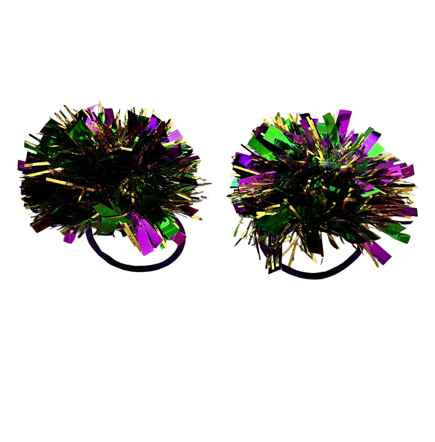 Mardi Gras Tinsel Ponytail Holder Set