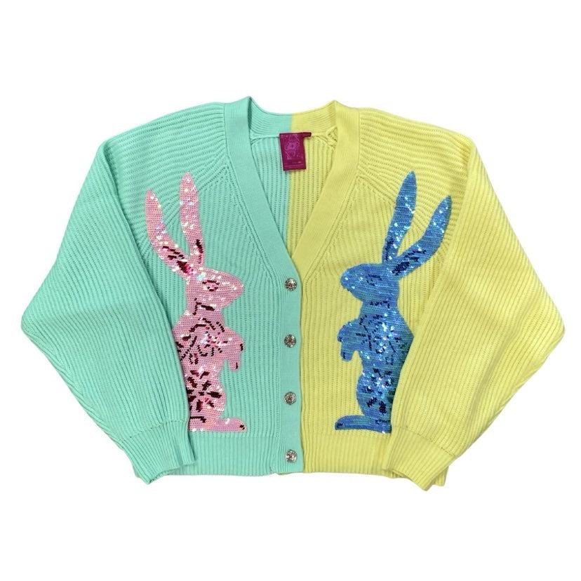 Pastel Colorblock Bunny Cardigan