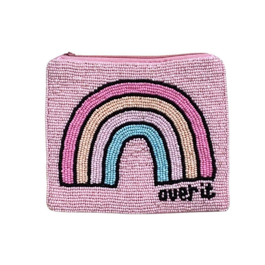 Over It Rainbow Beaded Pouch