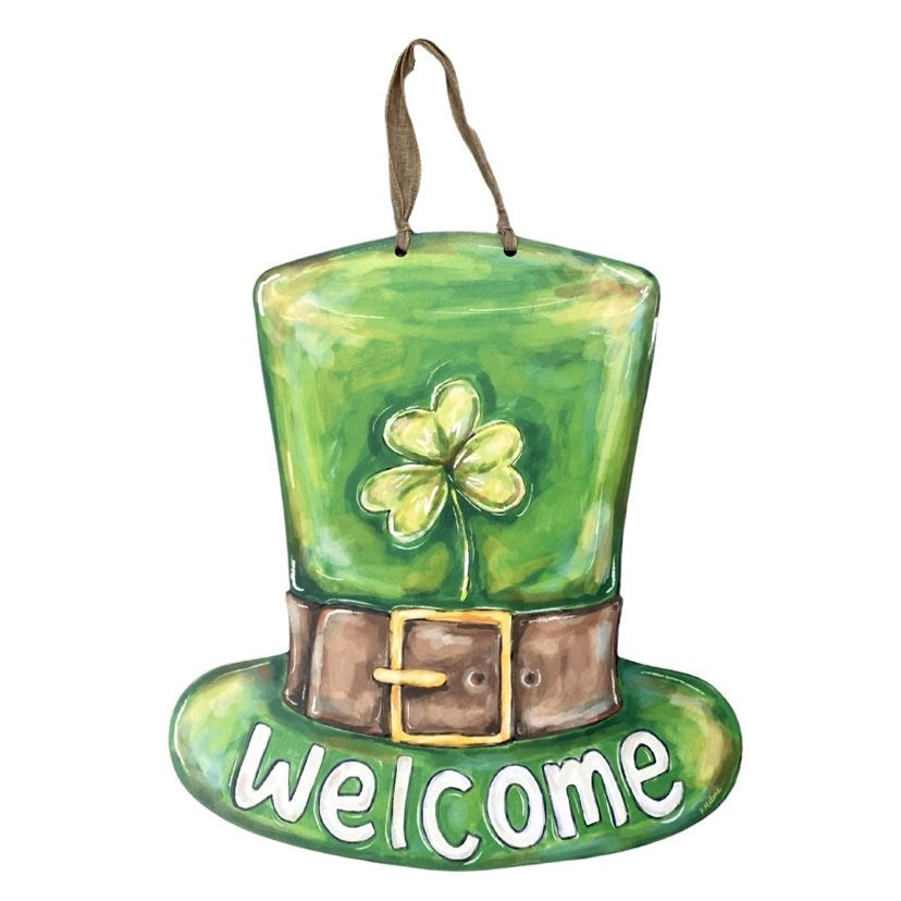 Leprechaun's Hat Welcome Door Hanger