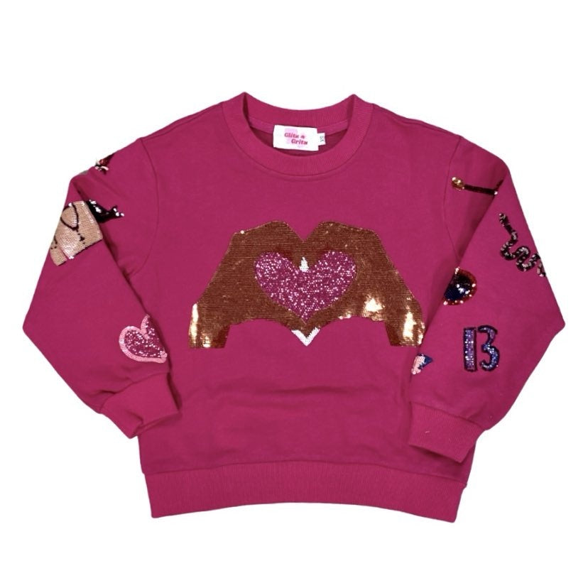 Sequin Swiftie Icons Sweatshirt, Kids