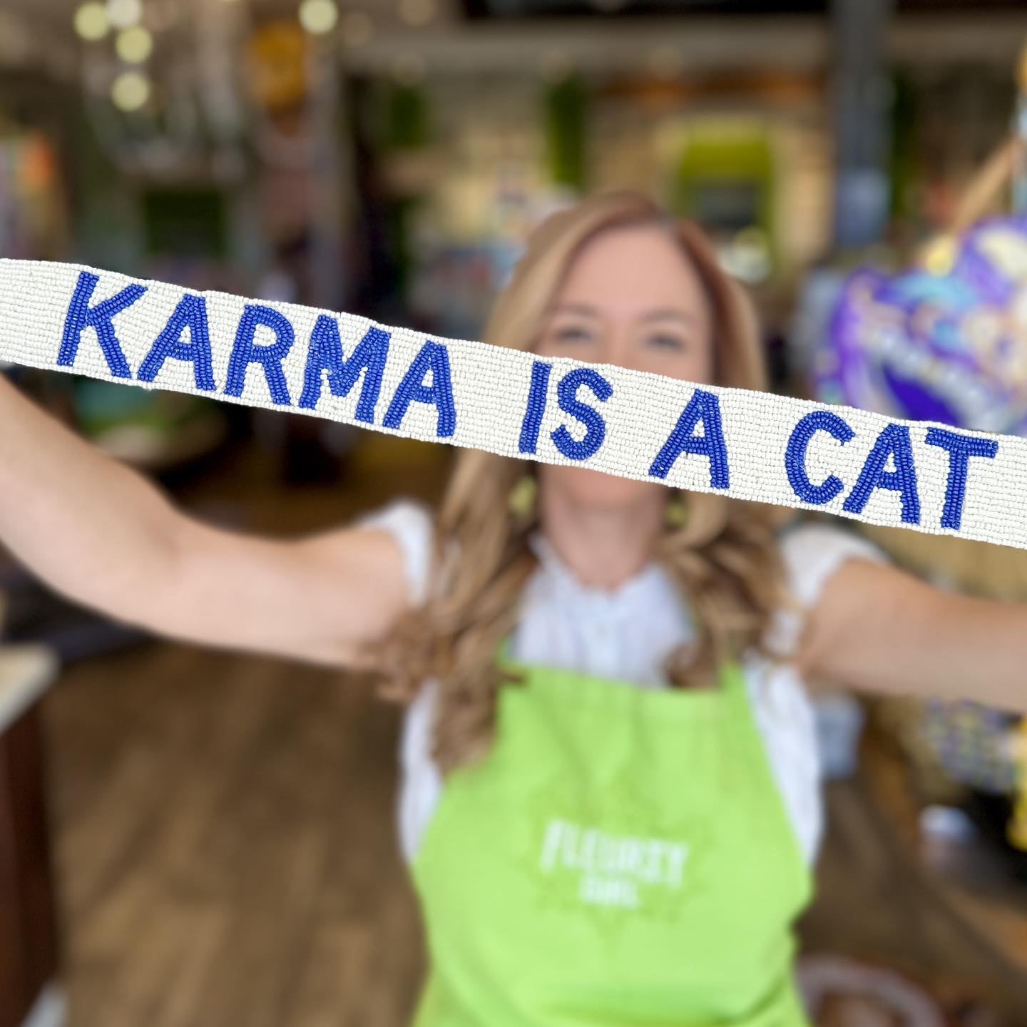 Beaded Taylor Swift Strap, Karma is a Cat