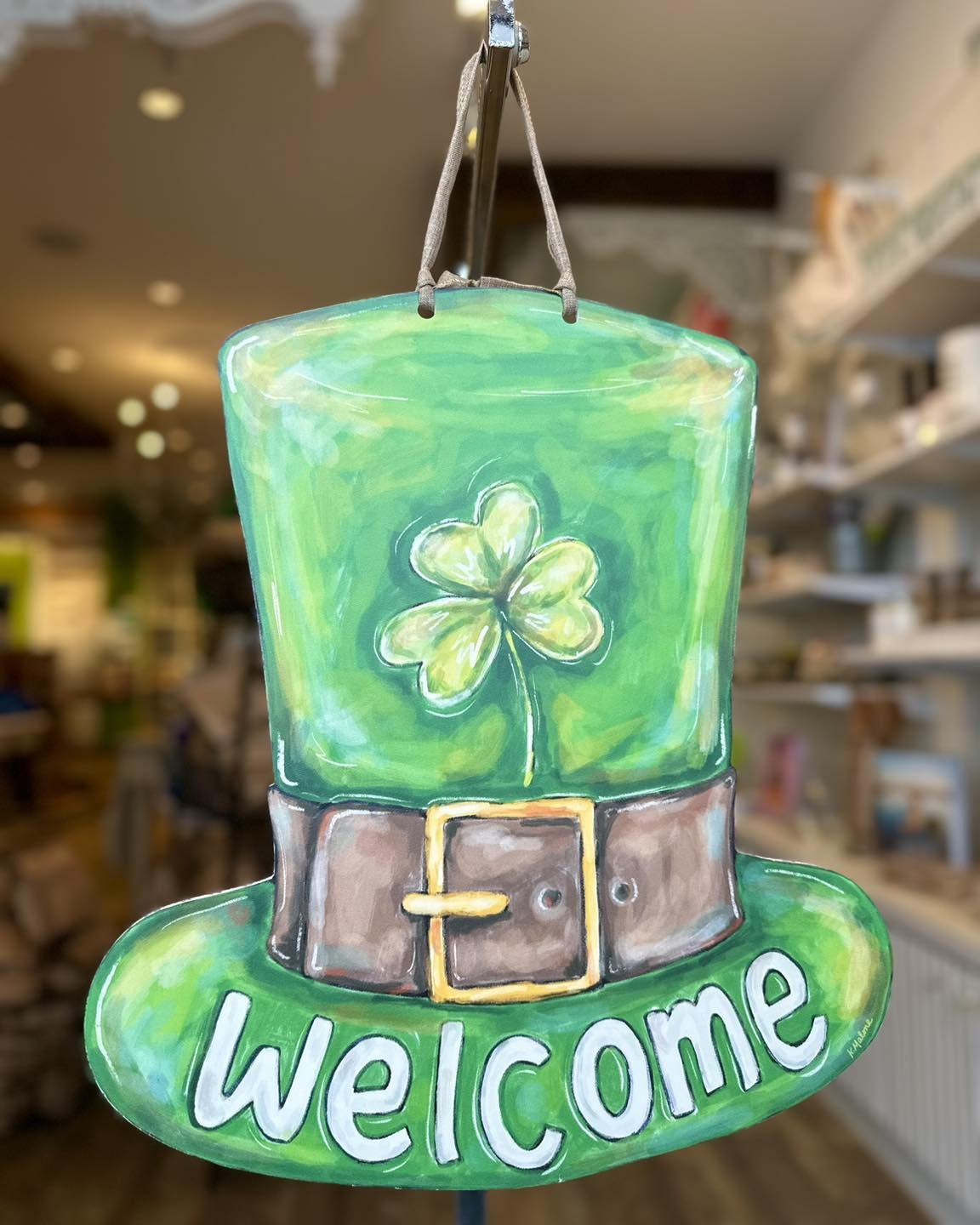 Leprechaun's Hat Welcome Door Hanger