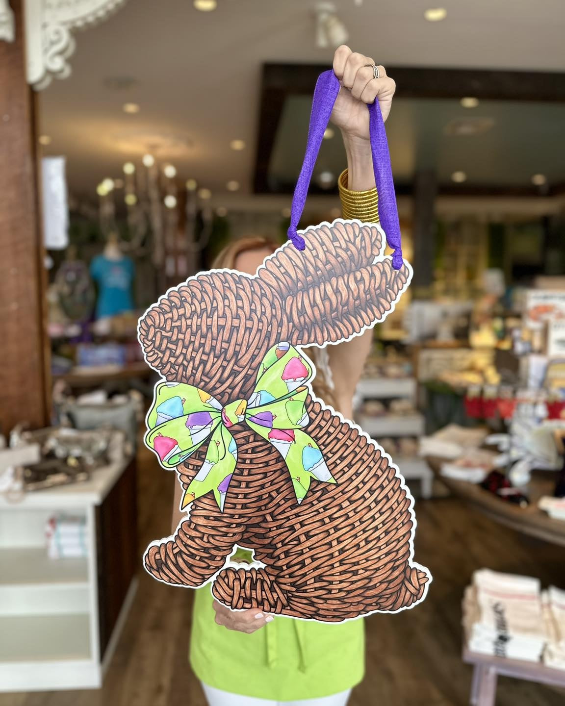 Woven Bunny Door Hanger