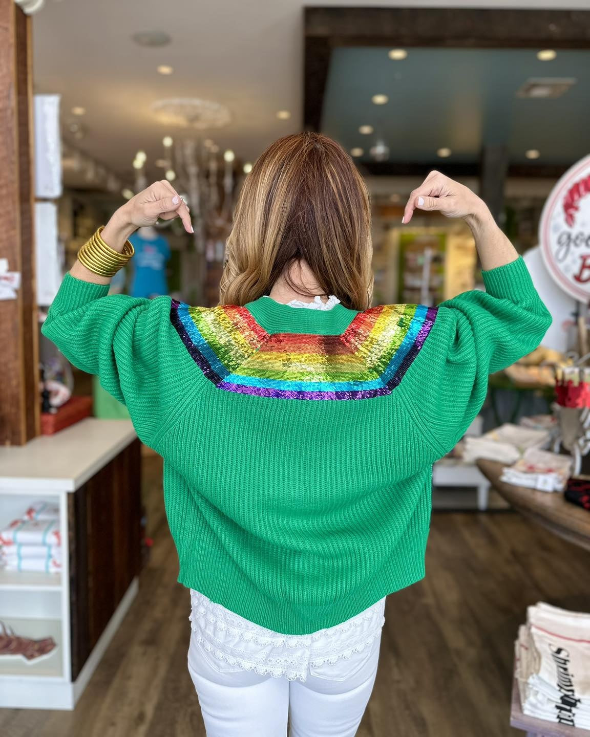 Green Pot of Gold Cardigan