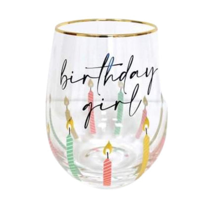 Birthday Girl Stemless Wine Glass