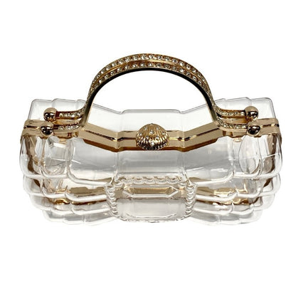 Clear Acrylic Bow Clutch