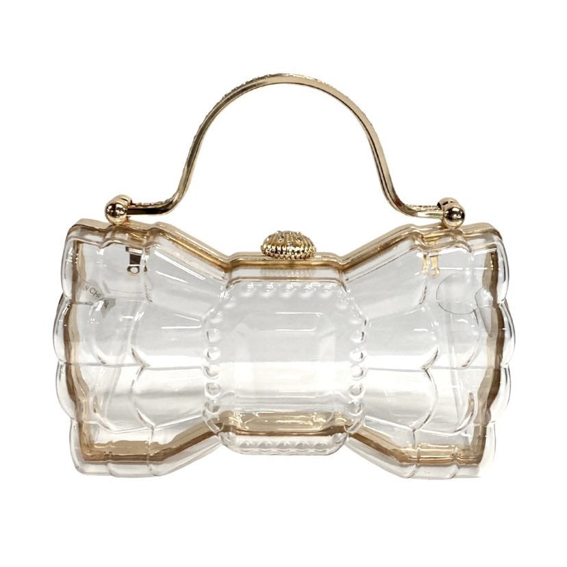 Clear Acrylic Bow Clutch