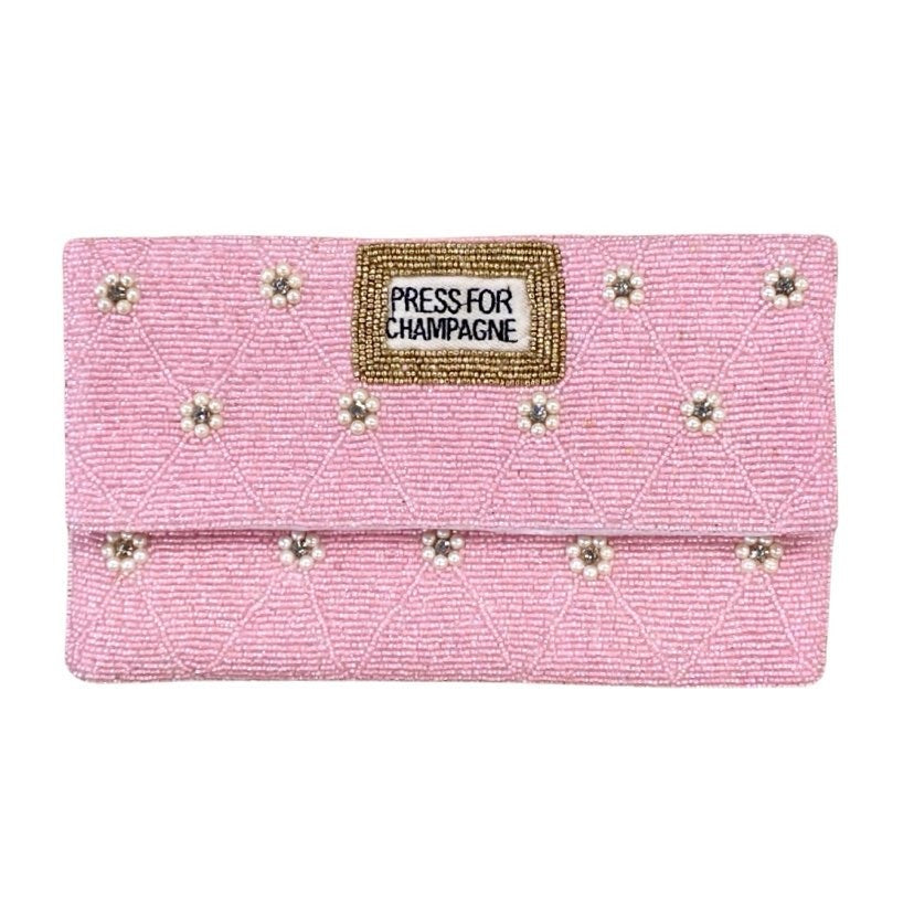 Press for Champagne Beaded Purse