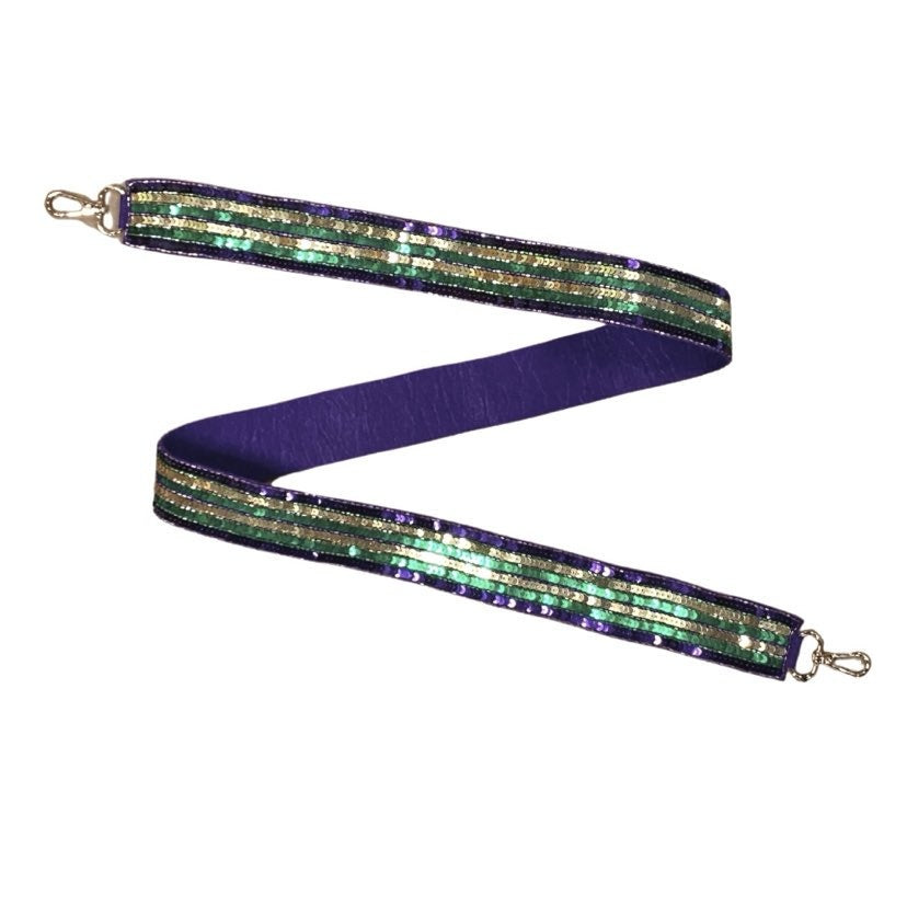 Tri Color Sequin Purse Strap