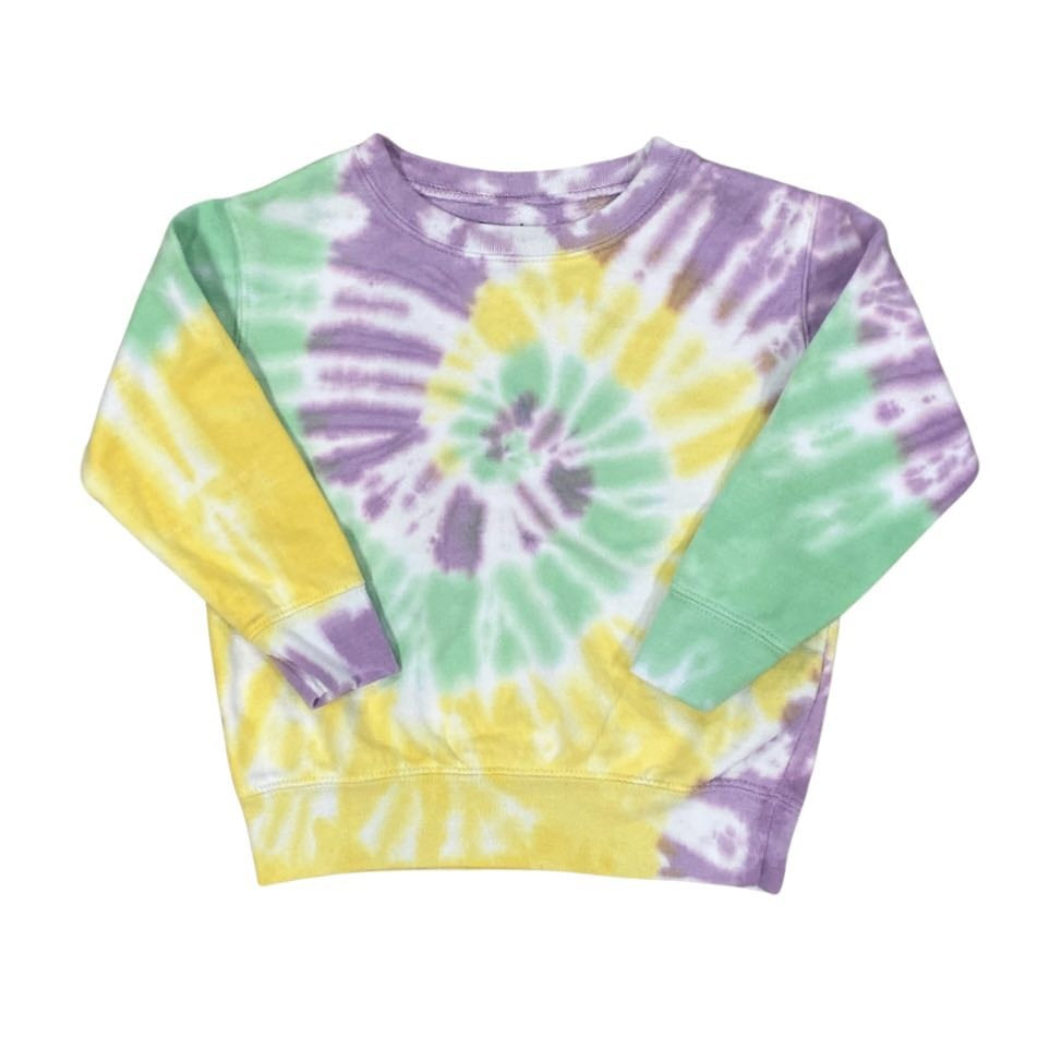 Mardi Gras Tie Dye Sweatshirt, Kids