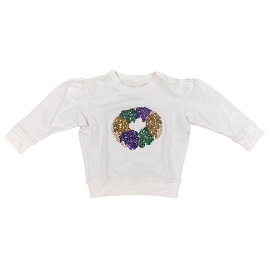 Sequin King Cake Sweatshirt, Kids