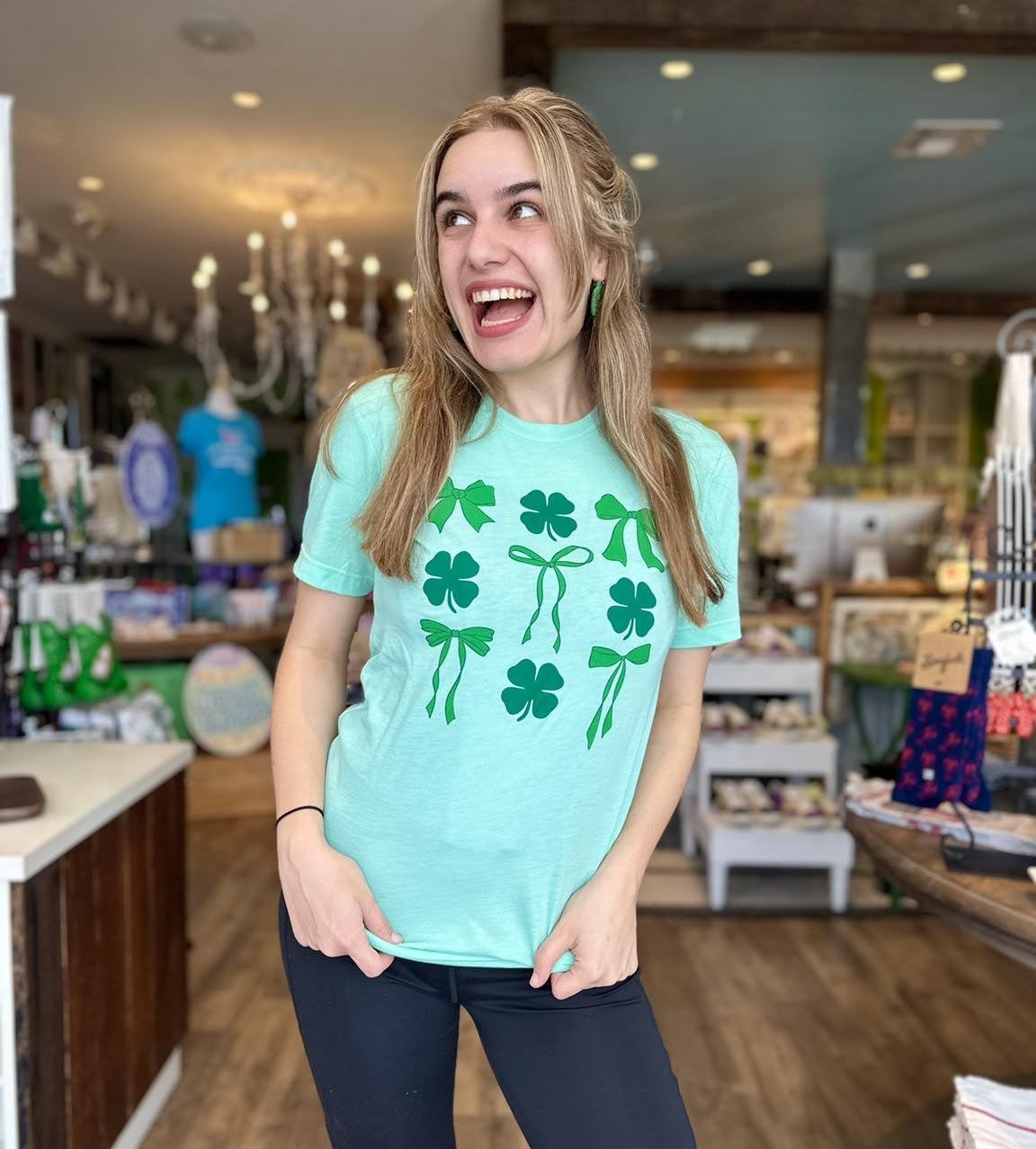 St Patrick's Coquette Bow Tee