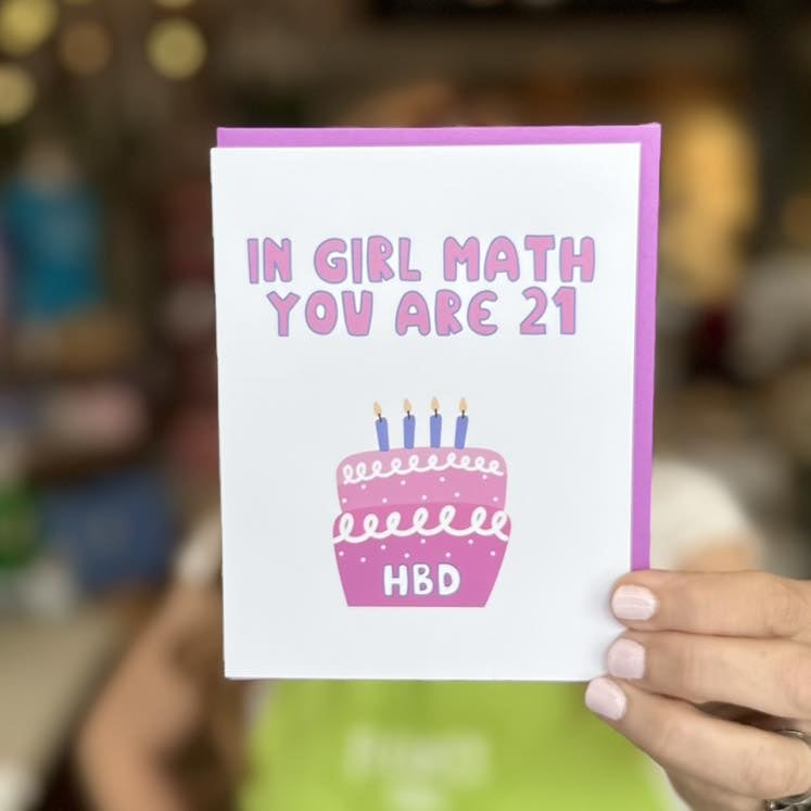 Girl Math 21 Card