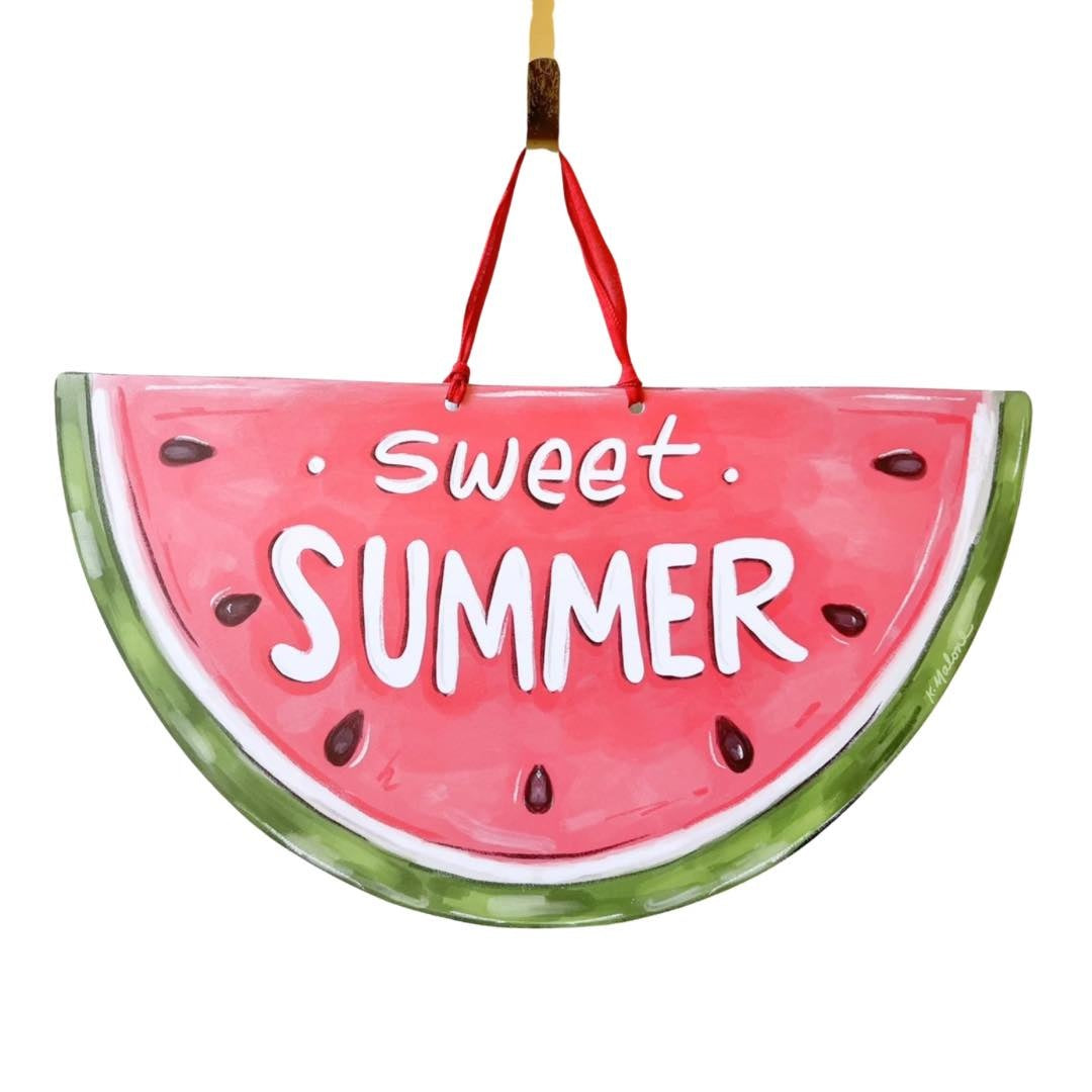 Sweet Summer Watermelon Door Hanger