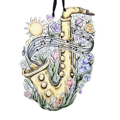 Spring Saxophone Door Hanger