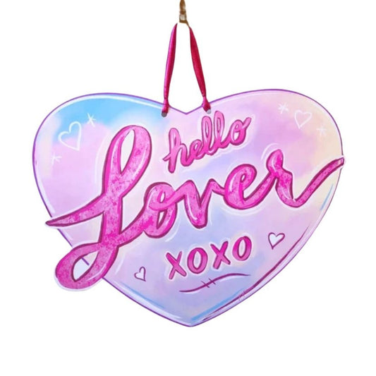 Hello Lover Heart Door Hanger