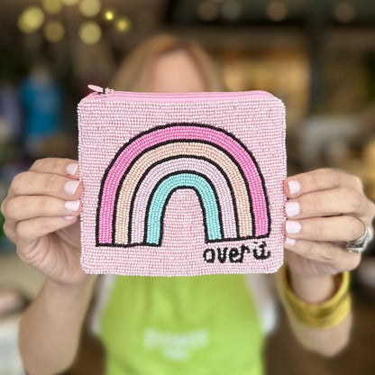 Over It Rainbow Beaded Pouch