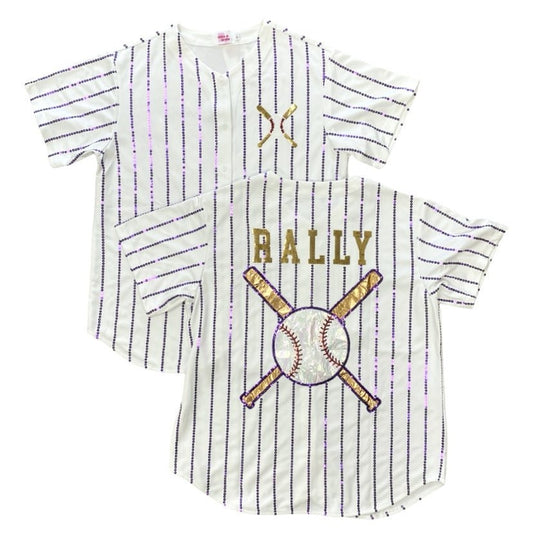 Rally Sequin Baseball Jersey