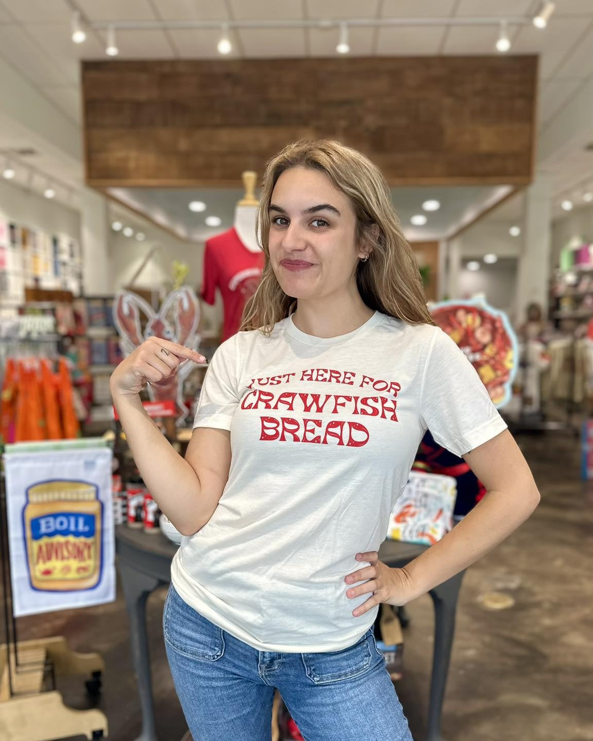 Just Here for Crawfish Bread Tee