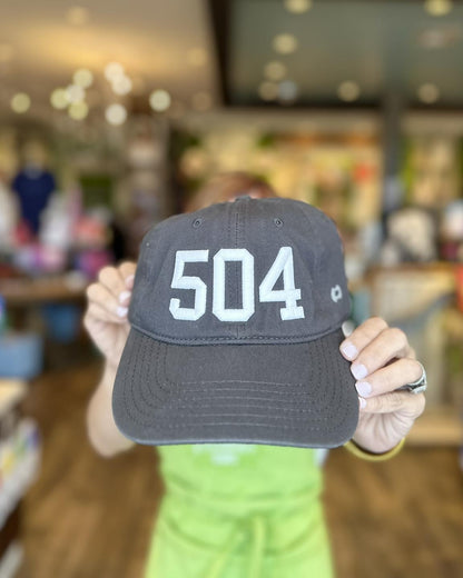 504 Baseball Hat, Charcoal