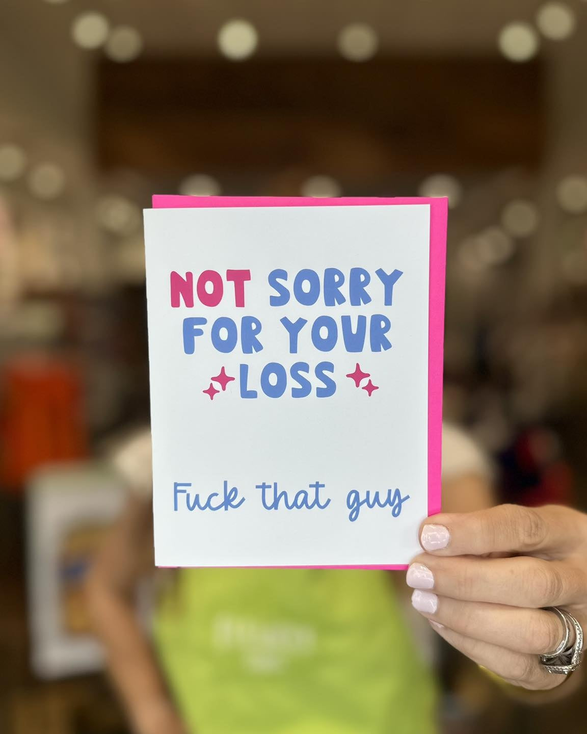 Not Sorry Card