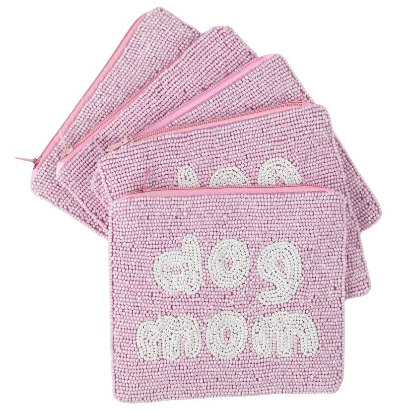 Dog Mom Beaded Pouch